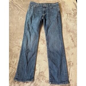 Abercrombie & Fitch Kennan Straight Jeans Mens 34x30 Blue Stretch Denim Pants